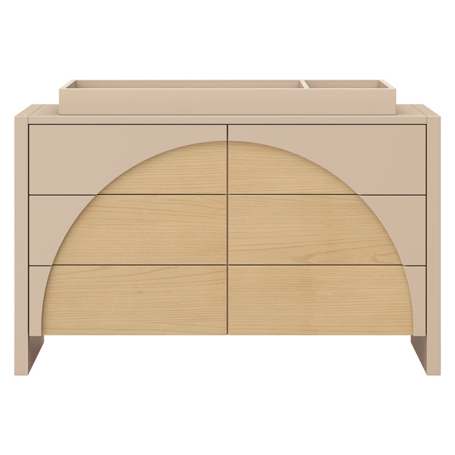 M30216TPESH,Babyletto,Moab 6-Drawer Assembled Dresser in Taupe/Ash