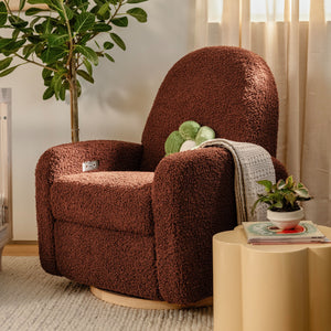Nami Electronic Recliner and Swivel Glider Recliner in Teddy Loop with USB port