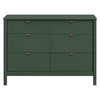 M25616FRGR,Babyletto,Bondi 6-Drawer Assembled Dresser in Forest Green