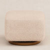 M26385CSGDB,Babyletto,Kiwi Gliding Ottoman in Chai Shearling with Dark Wood Base