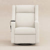 M11283PWB,Babyletto,Kiwi Deluxe Power Glider Recliner w/Heat&Massage in Performance Ivory Boucle