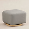 M26385PGEWLB,Babyletto,Kiwi Gliding Ottoman in Performance Grey Eco-Weave w/ Light Wood Base