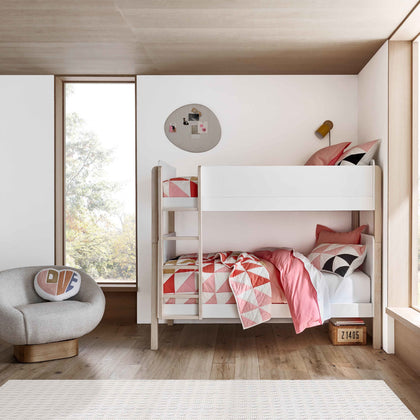 M18494WNX,Babyletto Kids,TipToe Bunk Bed in White and Washed Natural