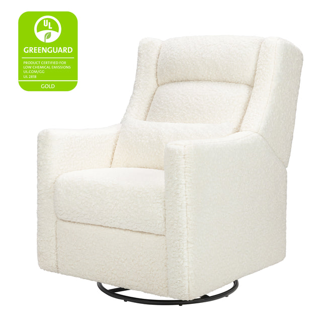 M11286CMSG,Babyletto,Kiwi Plus Power Glider Recliner w/ Power Headrest in Cream Shearling
