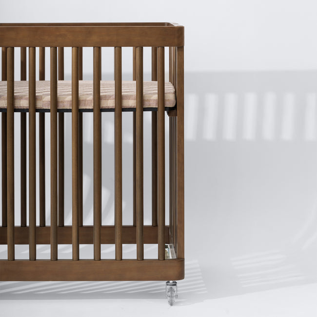 T30634,Babyletto,Cocoa Stripe Muslin All-Stages Bassinet Sheet in GOTS Certified Organic Cotton