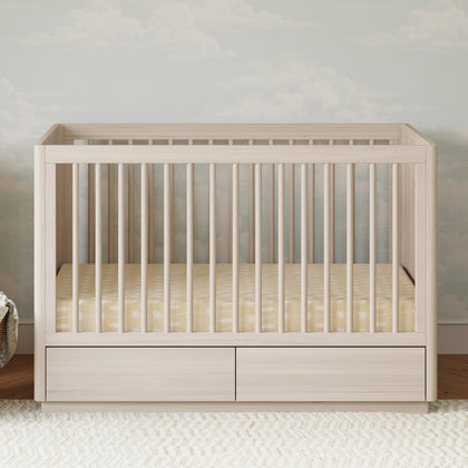M21601NX,Babyletto,Bento 3-in-1 Convertible Storage Crib w/Toddler Bed Conversion Kit in Washed Natural