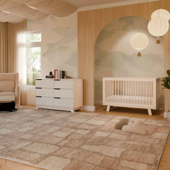 M4216NXW,Babyletto,Hudson 6-Drawer Double Dresser  Assembled in Washed Natural and White
