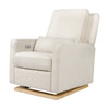 M23085WBLB,Babyletto,Sigi Glider Recliner w/ Electronic Control and USB in Ivory Boucle w/Light Wood Base