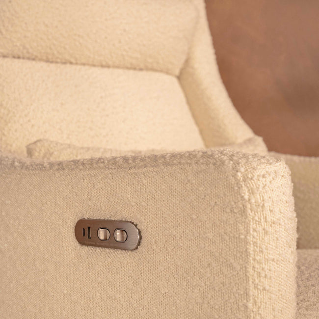 M11286PWB,Babyletto,Kiwi Plus Power Glider Recliner w/ Power Headrest in Performance Ivory Boucle