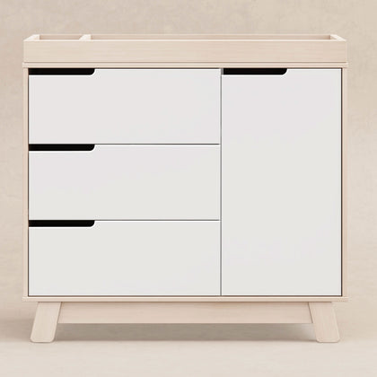 M4223NXW,Babyletto,Hudson 3-Drawer Changer Dresser w/Removable Changing Tray in WashedNatural/White
