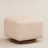 M26385CSGDB,Babyletto,Kiwi Gliding Ottoman in Chai Shearling with Dark Wood Base