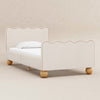 M31369PWBTAN,Babyletto Kids,Rizo Twin Bed in Performance Ivory Boucle w/ VTan Leather Piping