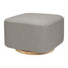 M26385PGEWLB,Babyletto,Kiwi Gliding Ottoman in Performance Grey Eco-Weave w/ Light Wood Base