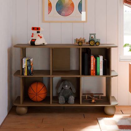 M31811NL,Babyletto Kids,Crosby Open Bookcase in Natural Walnut
