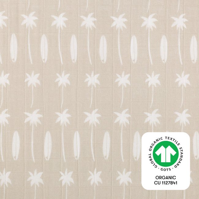 T27035,Babyletto,Beach Bum Muslin Crib Sheet in GOTS Certified Organic Cotton