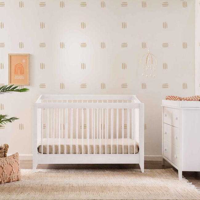M10301W,Babyletto,Sprout 4-in-1 Convertible Crib w/Toddler Bed Conversion Kit in White Finish
