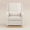 M23085WBLB,Babyletto,Sigi Glider Recliner w/ Electronic Control and USB in Ivory Boucle w/Light Wood Base