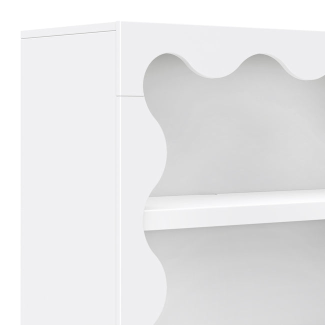 M31111W,Babyletto Kids,Lido Wave Bookcase in White