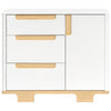 M23423WN,Babyletto,Yuzu 3-Drawer Changer Dresser in White/Natural