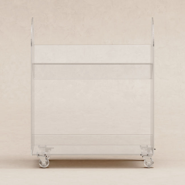 M15614K,Babyletto,Presto Acrylic Bookcase and Cart in Acrylic
