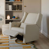 M11288WBG,Babyletto,Kiwi Glider Recliner w/ Electronic Control and USB in Ivory Boucle w/Gold Base