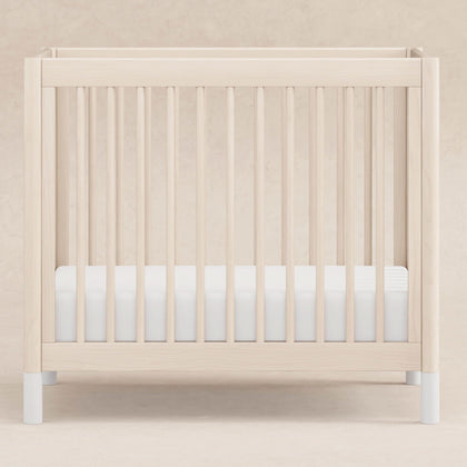 M12998NXW,Babyletto,Gelato 4-in-1 Convertible Mini Crib and Twin bed in Washed Natural Finish w/White Feet
