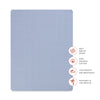 T29633DP,Babyletto,Dewdrop Muslin All-Stages Midi Crib Sheet in GOTS Certified Organic Cotton