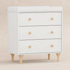 M9023WN,Babyletto,Lolly 3-Drawer Changer Dresser w/Removable Changing Tray in White/Natural