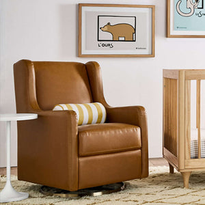 Wally Swivel Glider in Vegan Leather