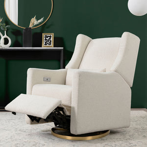 Kiwi Electronic Recliner and Swivel Glider in Boucle with USB port