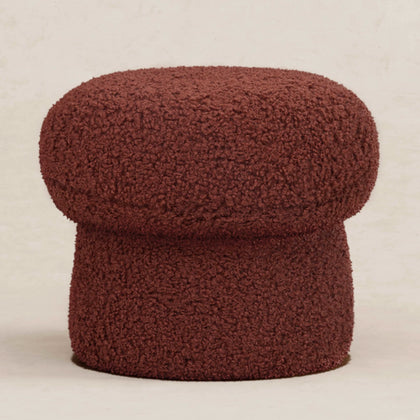 M31585RT,Babyletto Kids,Mini Mushroom Pouf in Rouge Teddy Loop