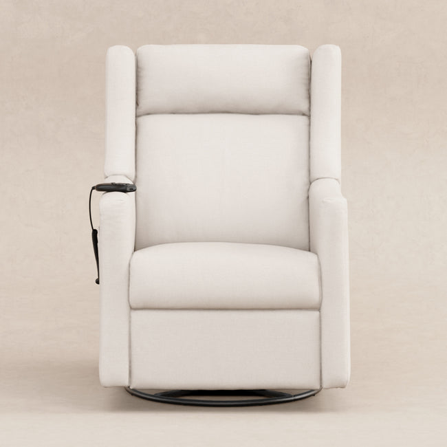 M11283PCMEW,Babyletto,Kiwi Deluxe Power Glider Recliner w/Heat&Massage in Performance Cream Eco-Weave