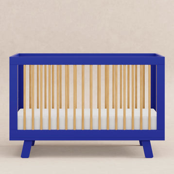 M4201CBTHY,Babyletto,Hudson 3-in-1 Convertible Crib w/Toddler Bed Conversion Kit in Cobalt/Honey