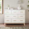 M5826WNX,Babyletto,Scoot 6-Drawer Dresser in White/Washed Natural