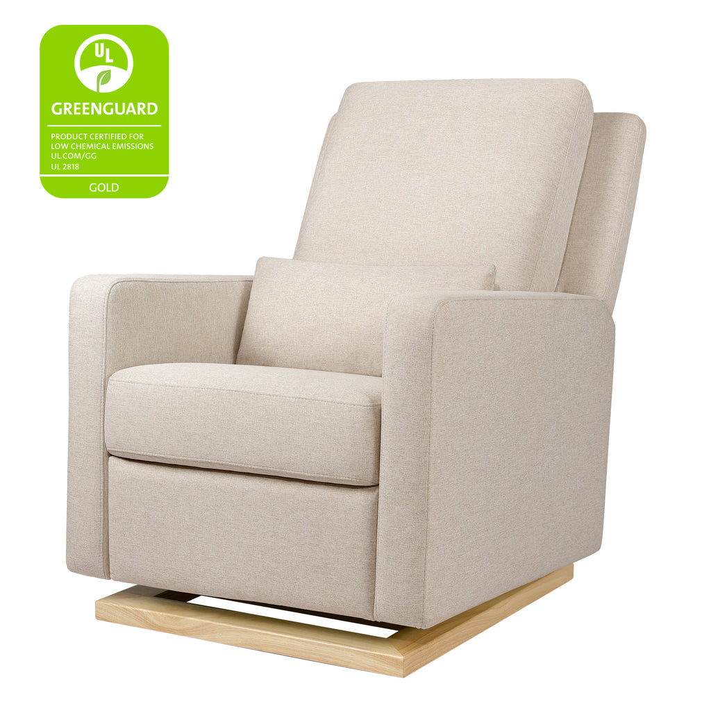 M23087PBEWLB,Sigi Recliner and Glider in Performance Beach Eco-Weave w/ Light Wood Base
