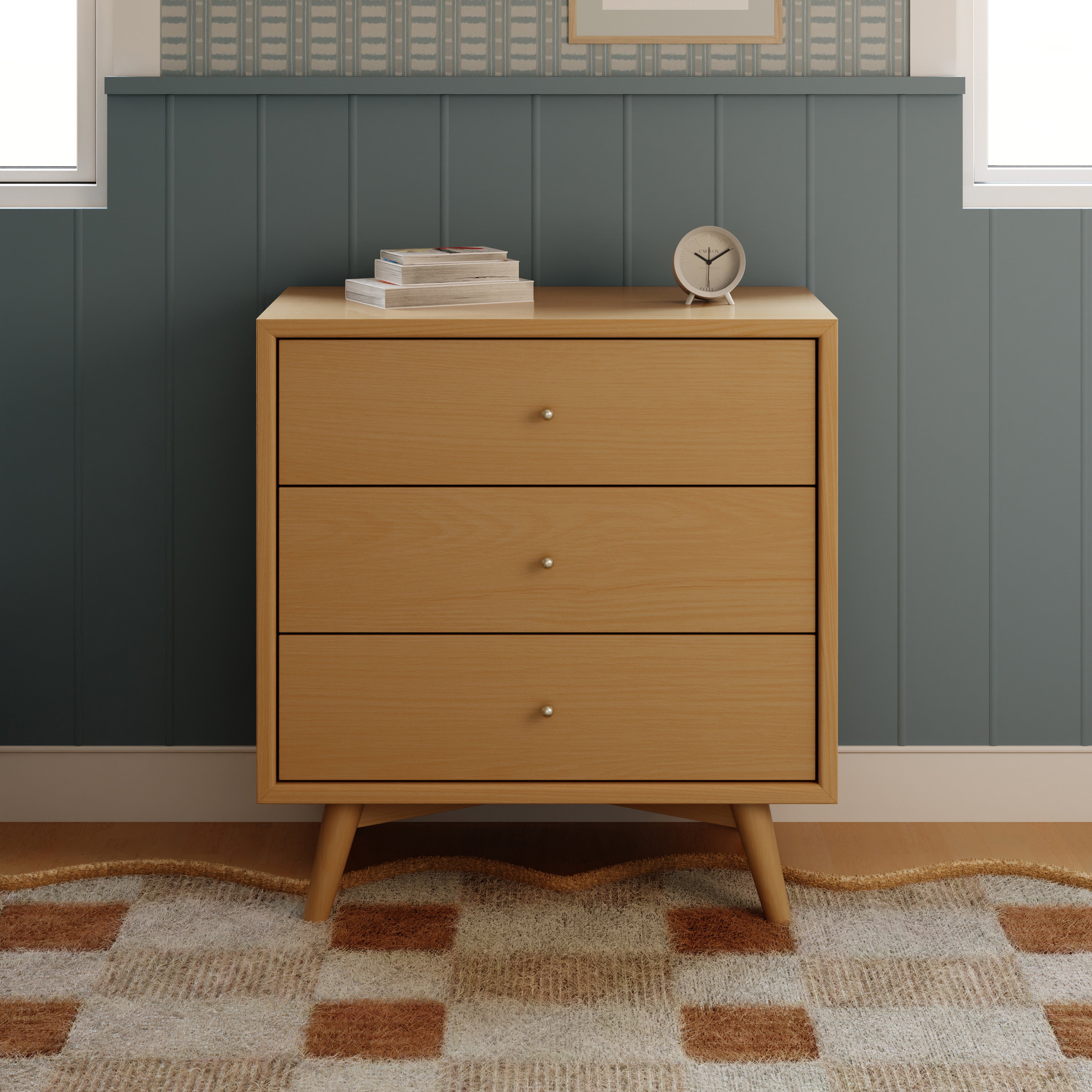 3 drawers dresser Bianca Chip Carved 3 Drawer Dresser, Antique Bronze & Black main image 1