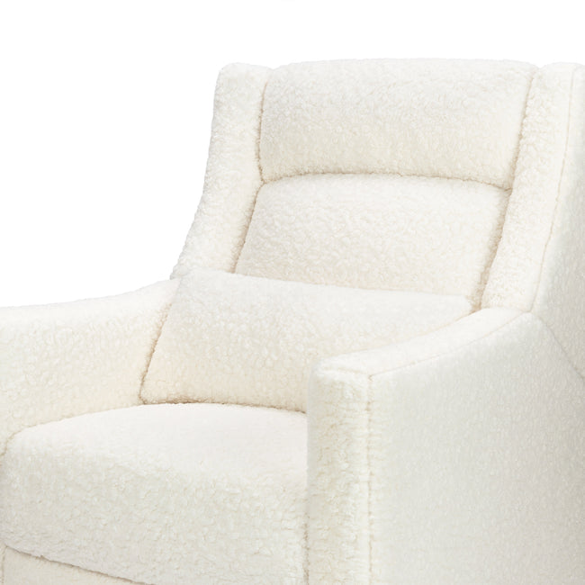 M11286CMSG,Babyletto,Kiwi Plus Power Glider Recliner w/ Power Headrest in Cream Shearling