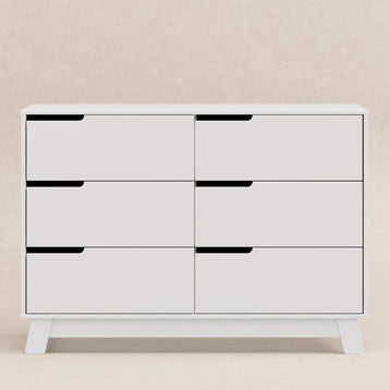 M4216W,Babyletto,Hudson 6-Drawer Double Dresser Assembled in White Finish