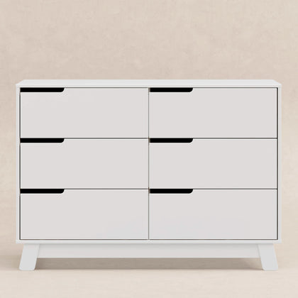 M4216W,Babyletto,Hudson 6-Drawer Double Dresser Assembled in White Finish