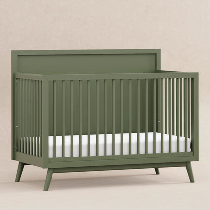 M15901OL,Babyletto,Palma Mid-Century 4-in-1 Convertible Crib w/Toddler Bed Conversion in Olive