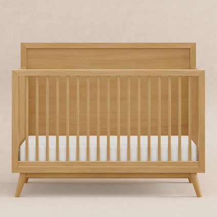 M15901HY,Babyletto,Palma Mid-Century 4-in-1 Convertible Crib w/ Toddler Bed Conversion in Honey