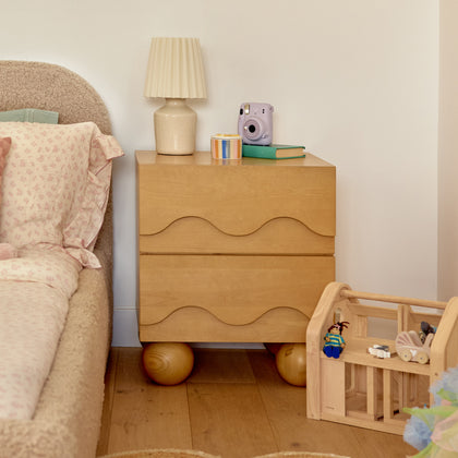 M31160HY,Babyletto Kids,Lido Wave Nightstand in Honey