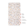 T29135,Babyletto,Terrazzo Muslin Crib Sheet in GOTS Certified Organic Cotton