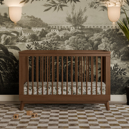 M5801NL,Babyletto,Scoot 3-in-1 Convertible Crib w/Toddler Bed Conversion Kit in Natural Walnut