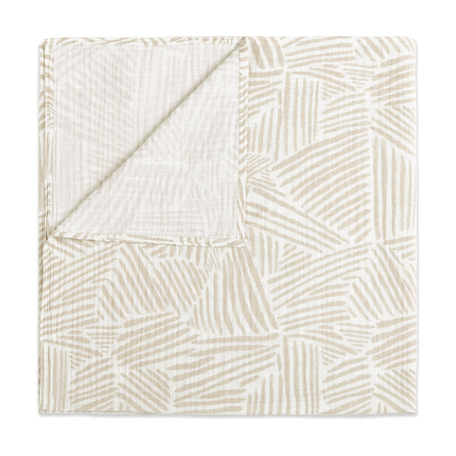 T29238,Babyletto,Oat Stripe Muslin Swaddle in GOTS Certified Organic Cotton