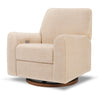 M24087CSGDB,Nursery Works,Sunday Power Recliner and Swivel Glider in Chai Shearling w/ Dark Wood Base