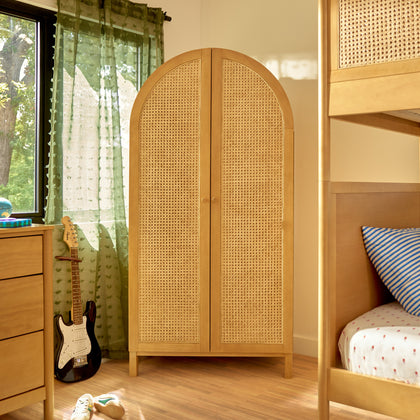 M25929HY,Babyletto Kids,Bondi Cane Armoire Assembled in Honey