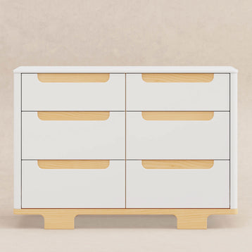 M23426WN,Babyletto,Yuzu 6-Drawer Dresser in White/Natural