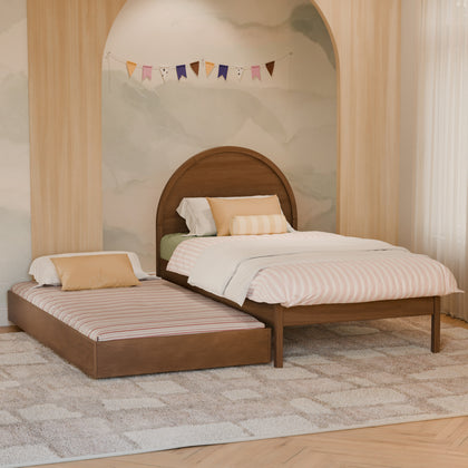 M25973NL,Babyletto Kids,Twin Storage Trundle Bed in Natural Walnut