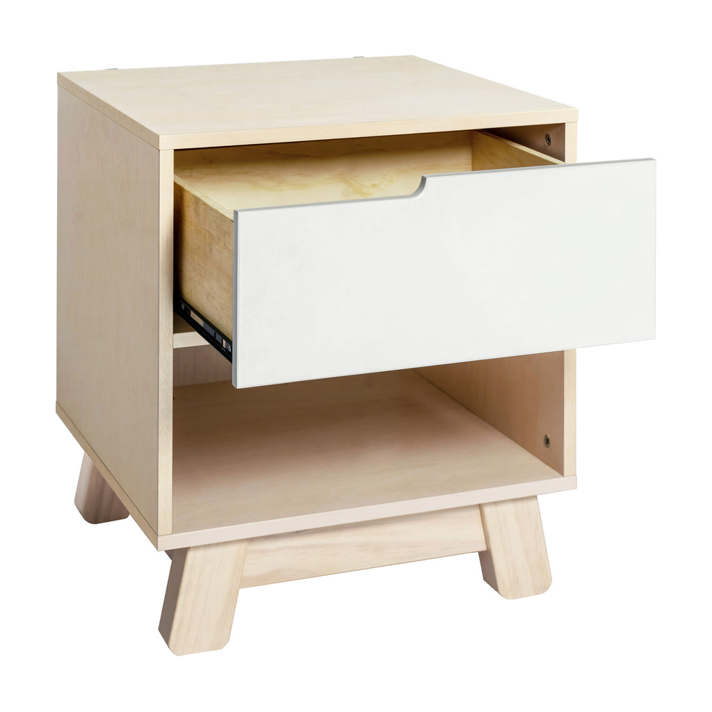 M4260NXW,Hudson Nightstand with USB Port in Washed Natural / White